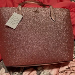 Kate Spade pink shimmer purse and wallet
